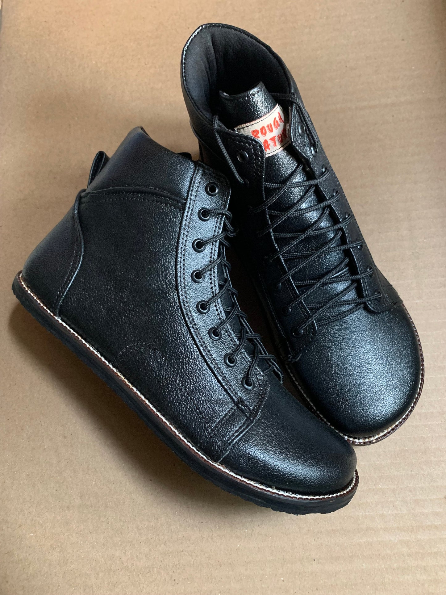 Black Vegan Boot I UK8/EU42/US9.5 I Customization Also Available 9LC