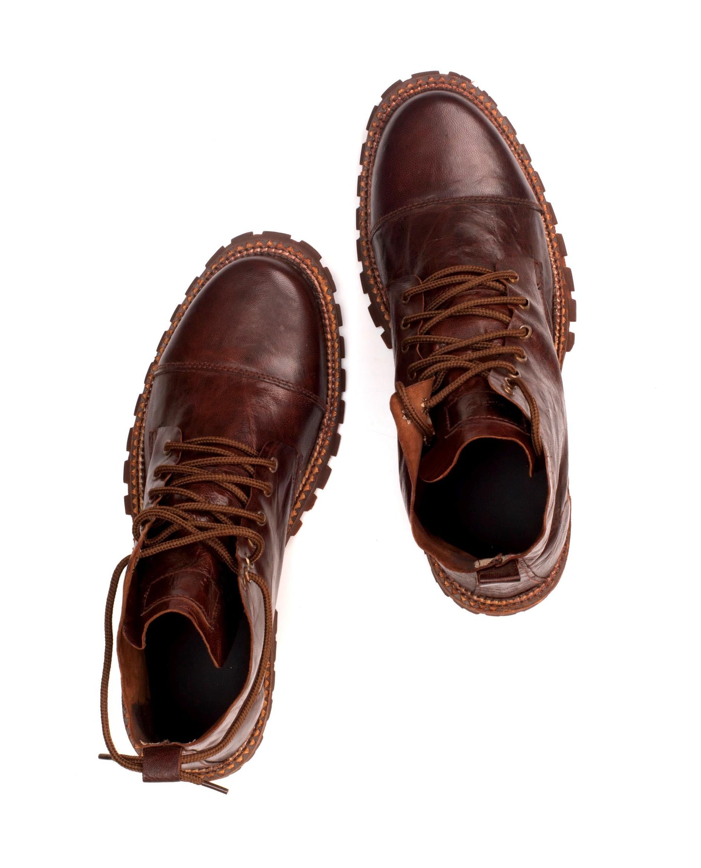 Handmade Leather Boot, Repurposed CAT Sole, US Size 9.5 9LC