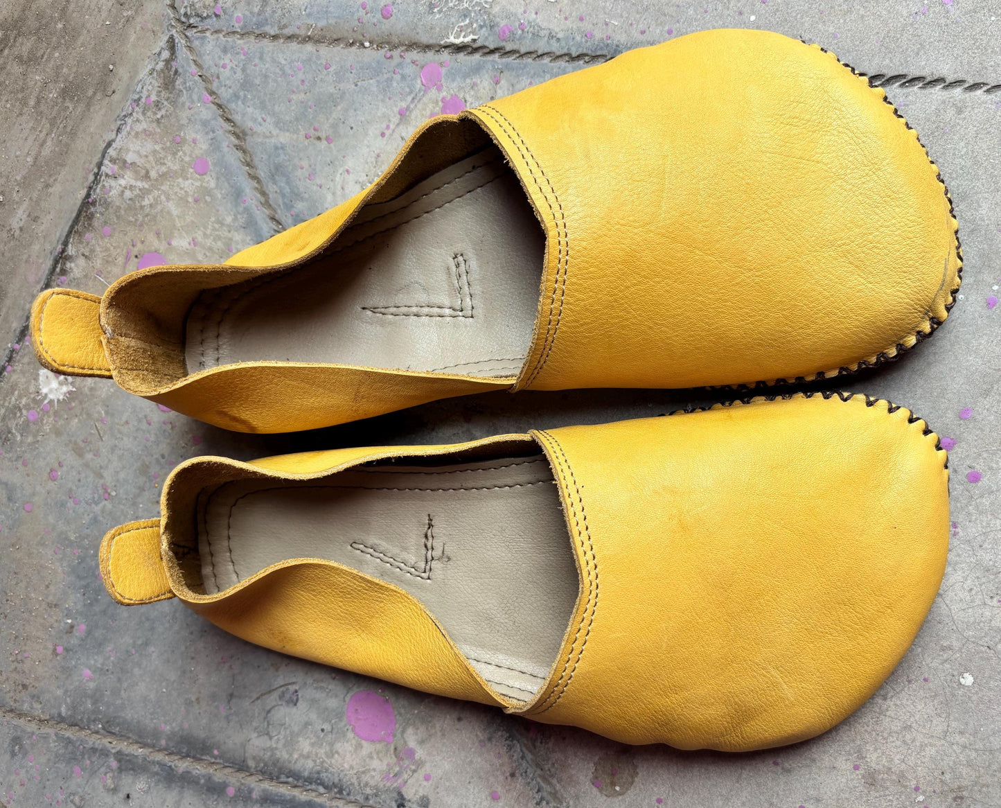 Hand Sewn Leather Barefoot Loafer / Sock Shoe , Wide Toe Box, Zero Drop, Grounding effect 9LC