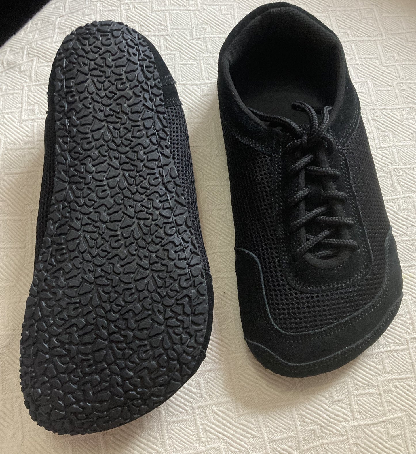 Mesh and Suede Barefoot Sneaker 9LC