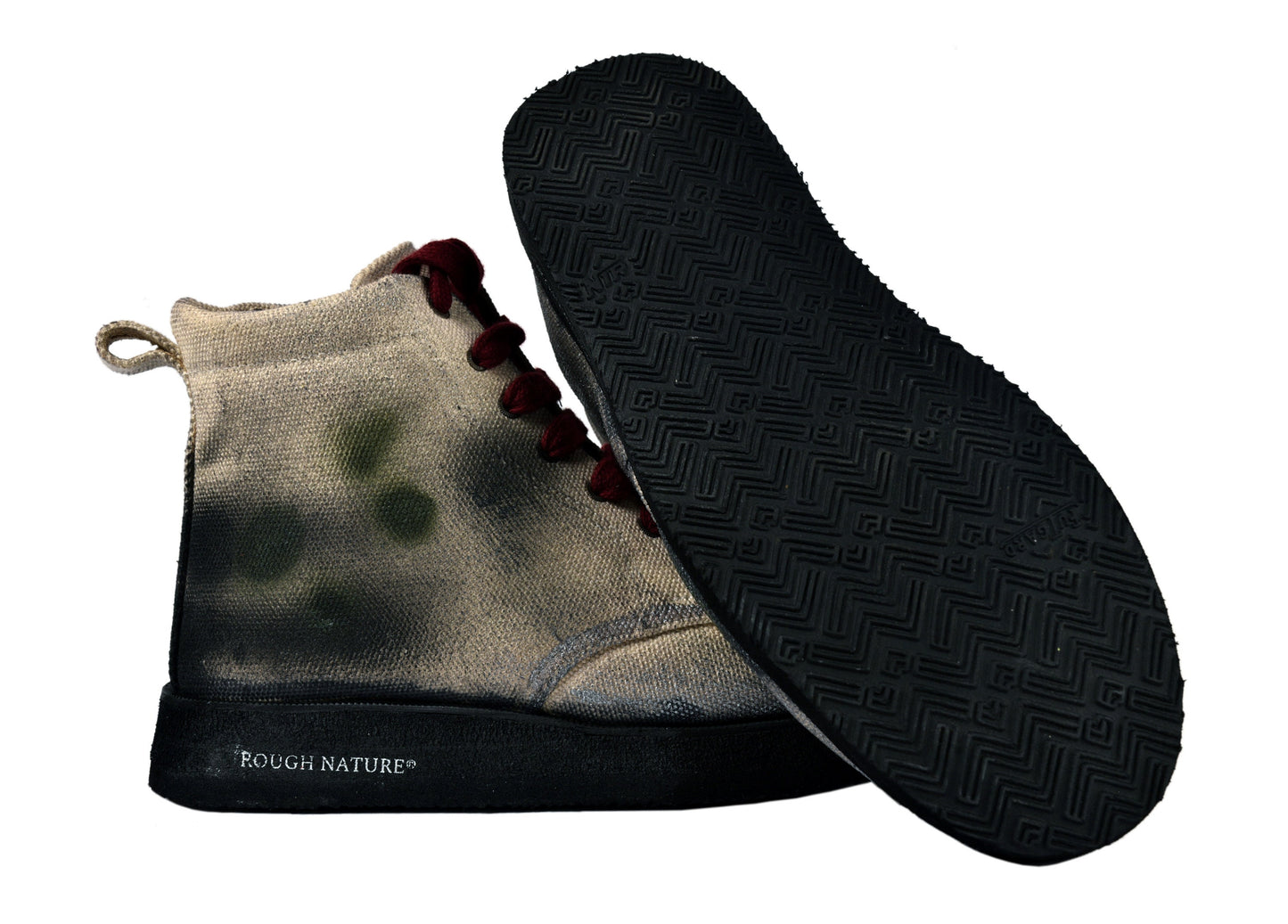 Heavy Canvas mid top boot with genuine leather lining and rubber sole 9LC