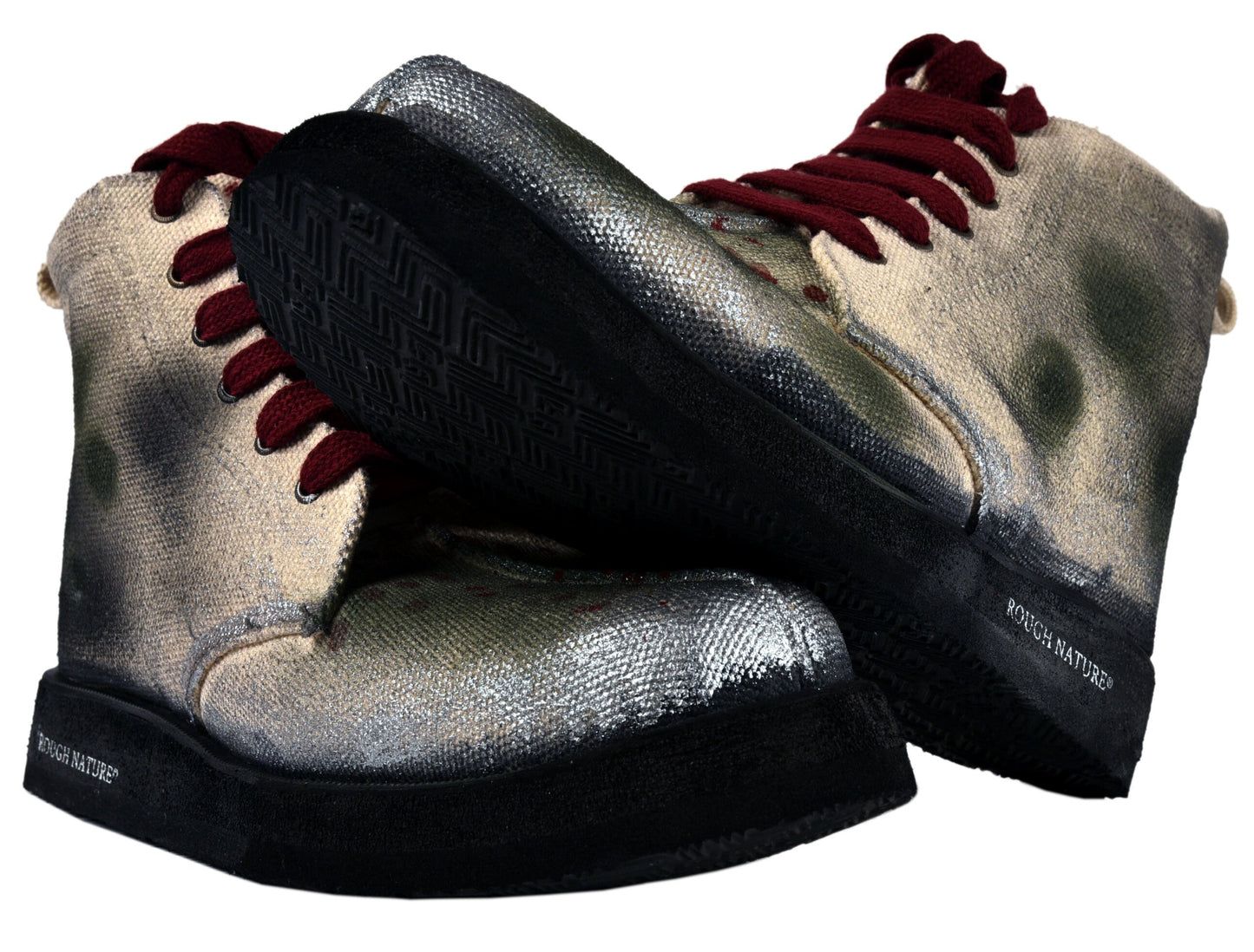 Heavy Canvas mid top boot with genuine leather lining and rubber sole 9LC