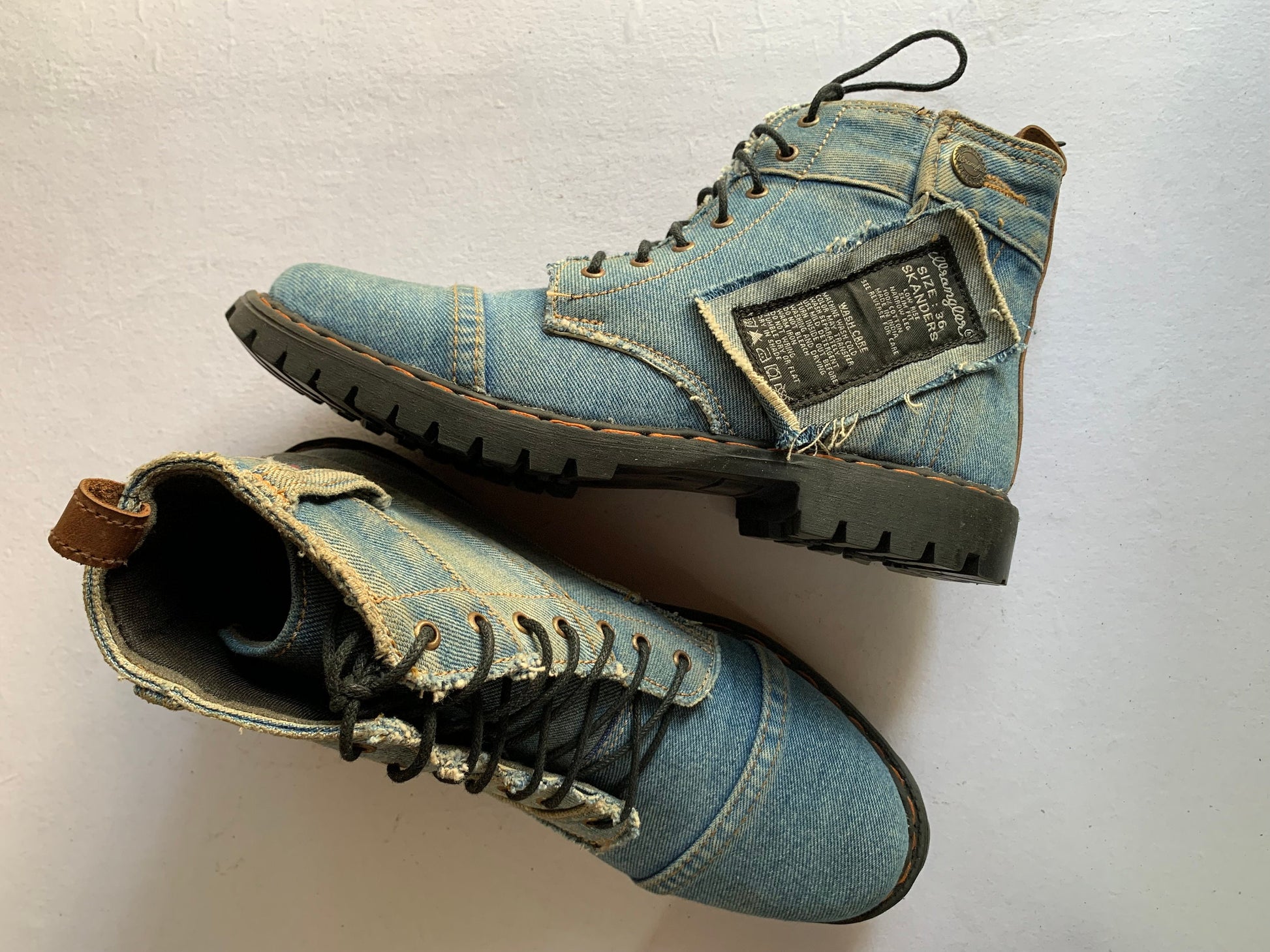 Upcycled Denim Boots with Tough Thermoplastic Rubber (TPR) Sole I Available on Order Only 9LC