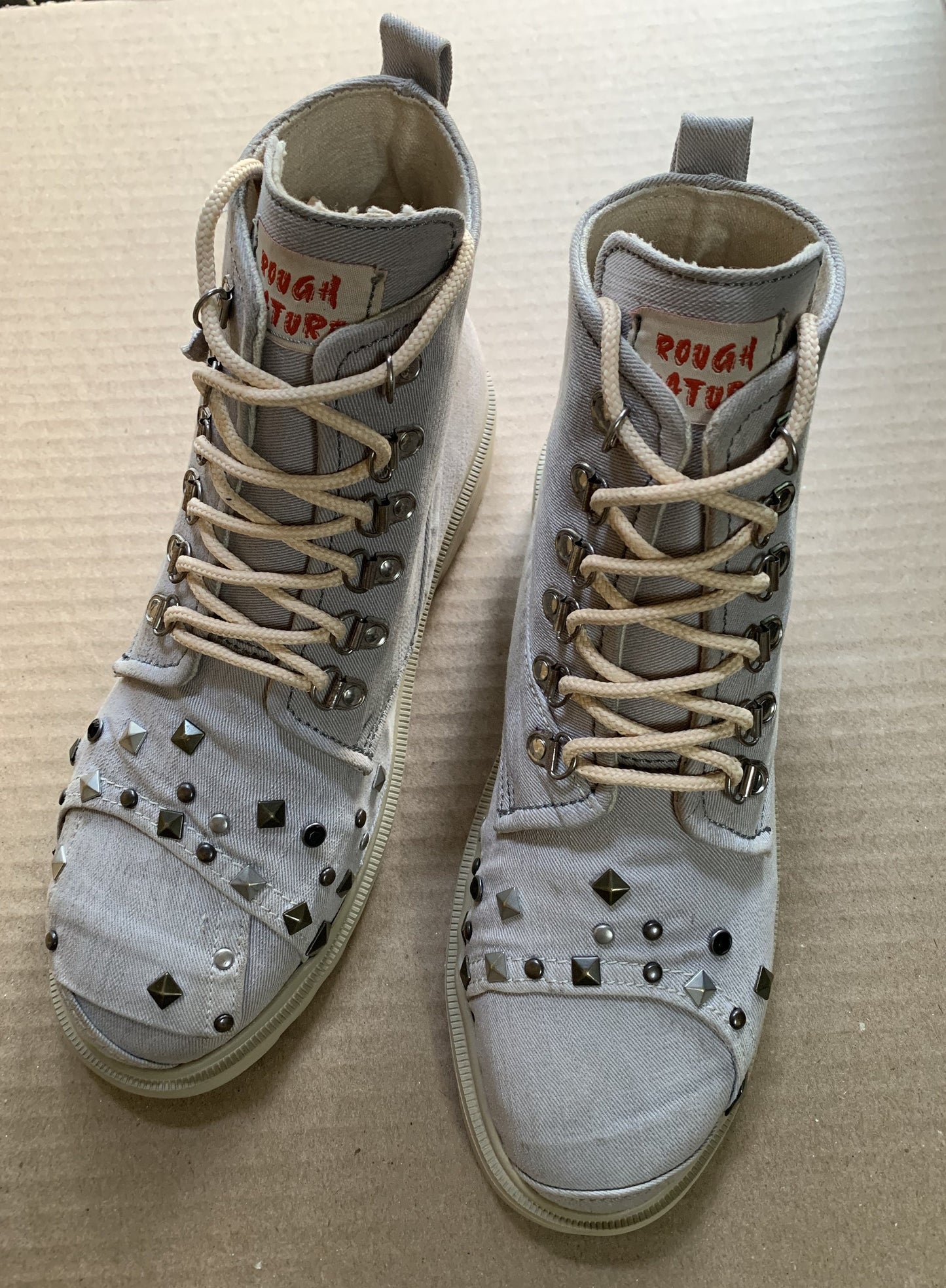 Upcycled Denim Boots with Lightweight Sole,  (UK8/EU42/US 9.5) 9LC