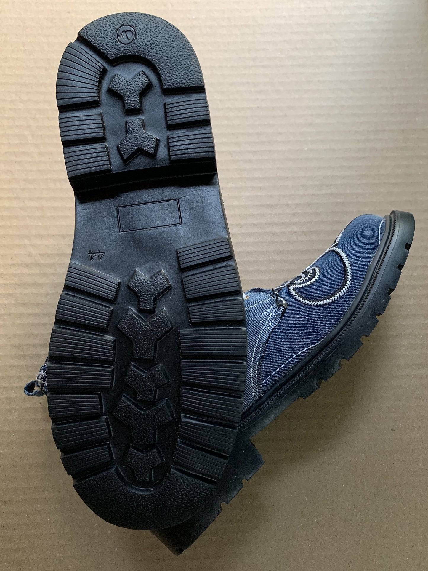 Upcycled Denim Boots with Cushioned Inner and Lightweight EVA Sole, (UK10/EU44/US11.5) 9LC