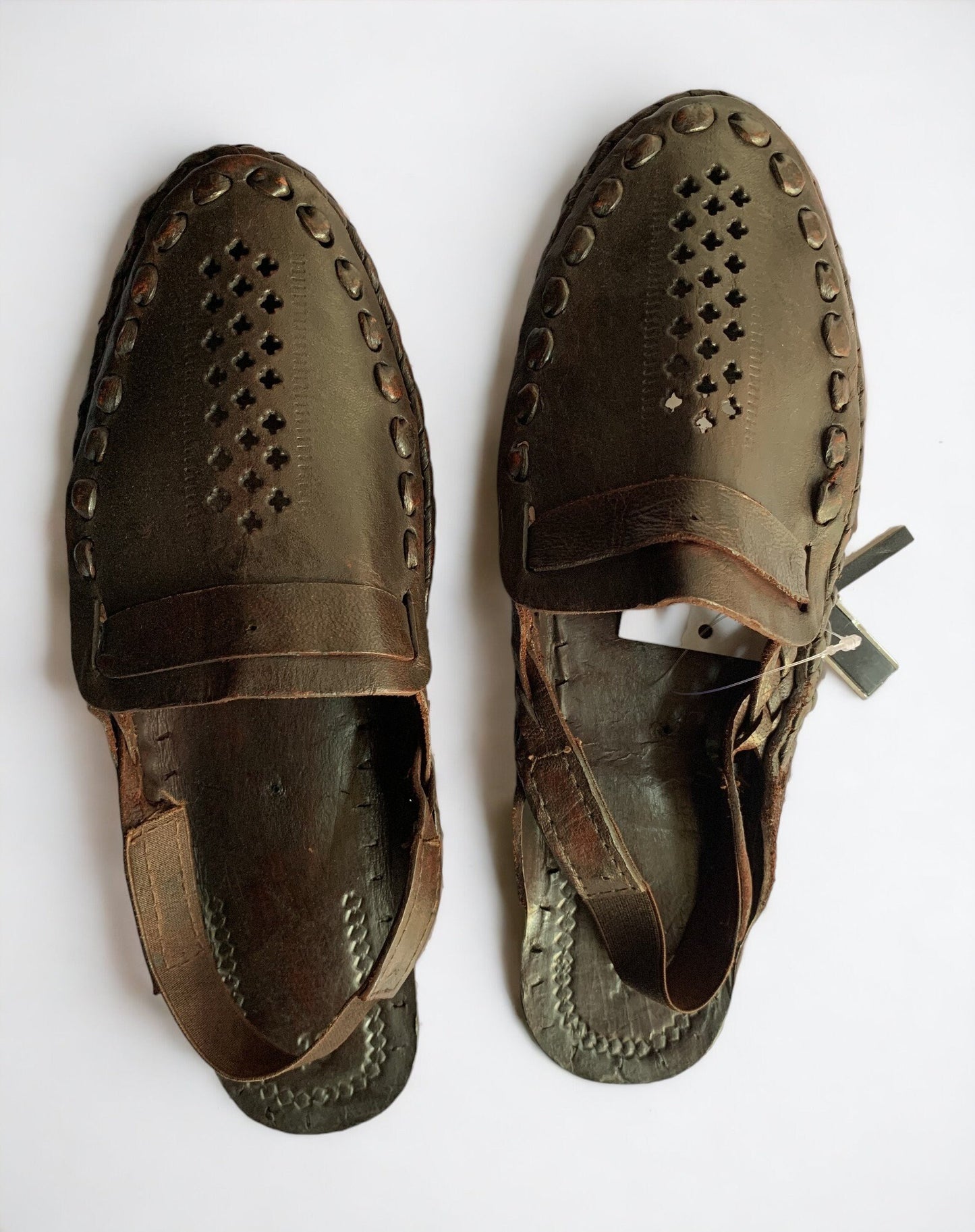 Vintage Hand Woven Leather Sandal: Unisex, Fully Leather 9LC