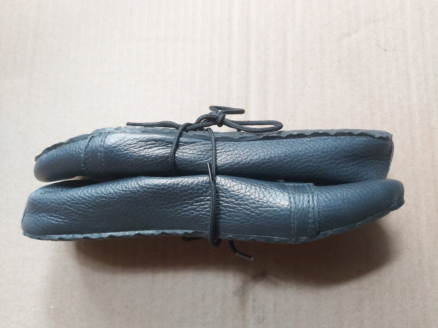 Barefoot Soft and Flexible Genuine Leather Shoes Lace-Ups with tire Soles 9LC