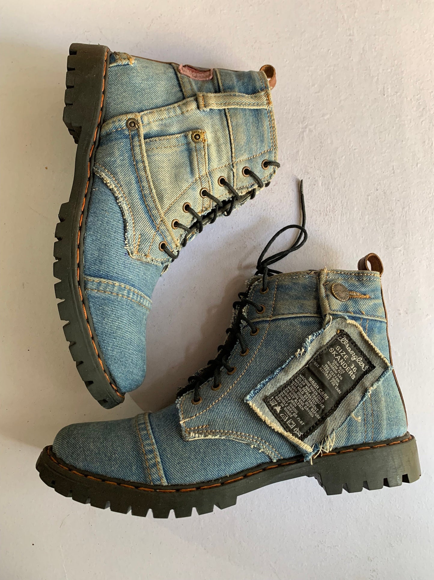 Upcycled Denim Boots with Tough Thermoplastic Rubber (TPR) Sole I Available on Order Only 9LC