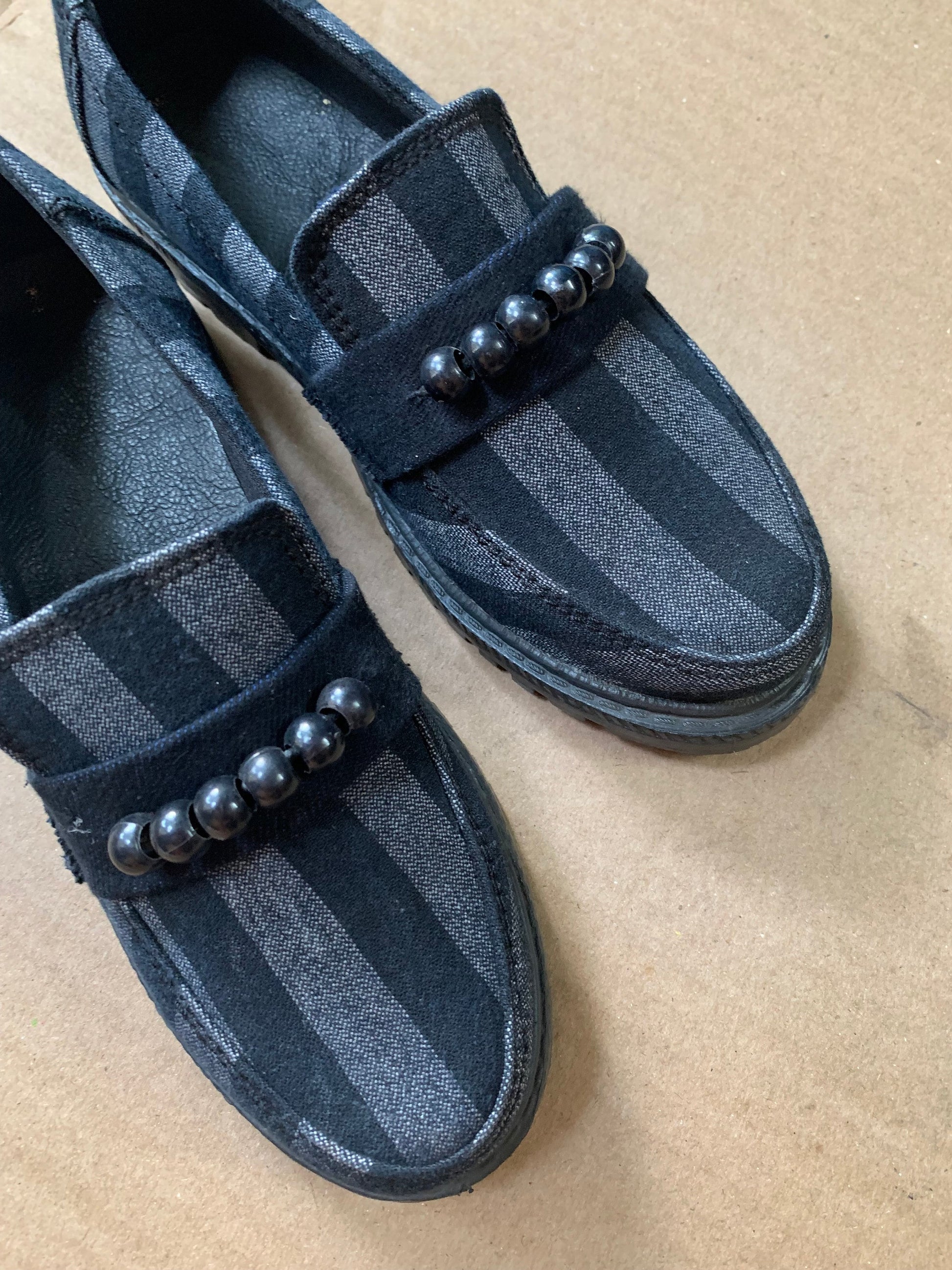 Upcycled Denim Loafer with Bead Detail (UK5/EU38/US6.5) 9LC