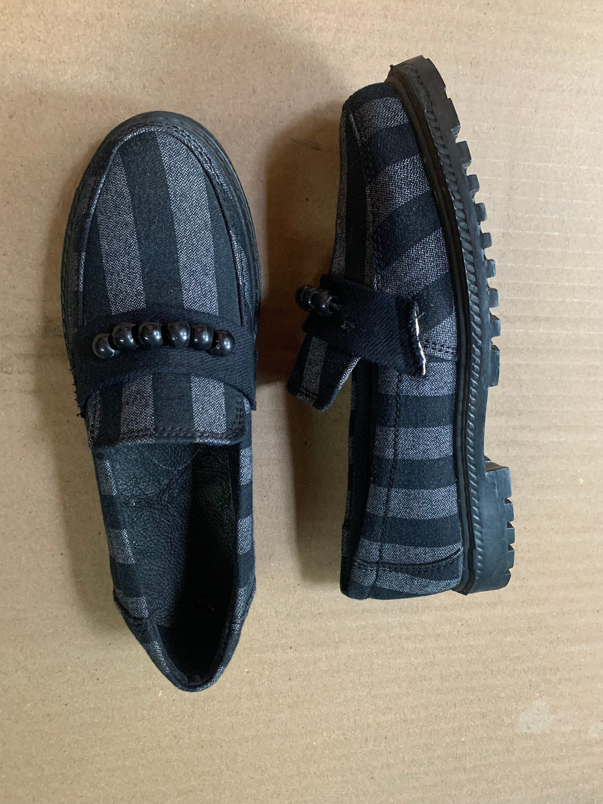 Upcycled Denim Loafer with Bead Detail (UK5/EU38/US6.5) 9LC
