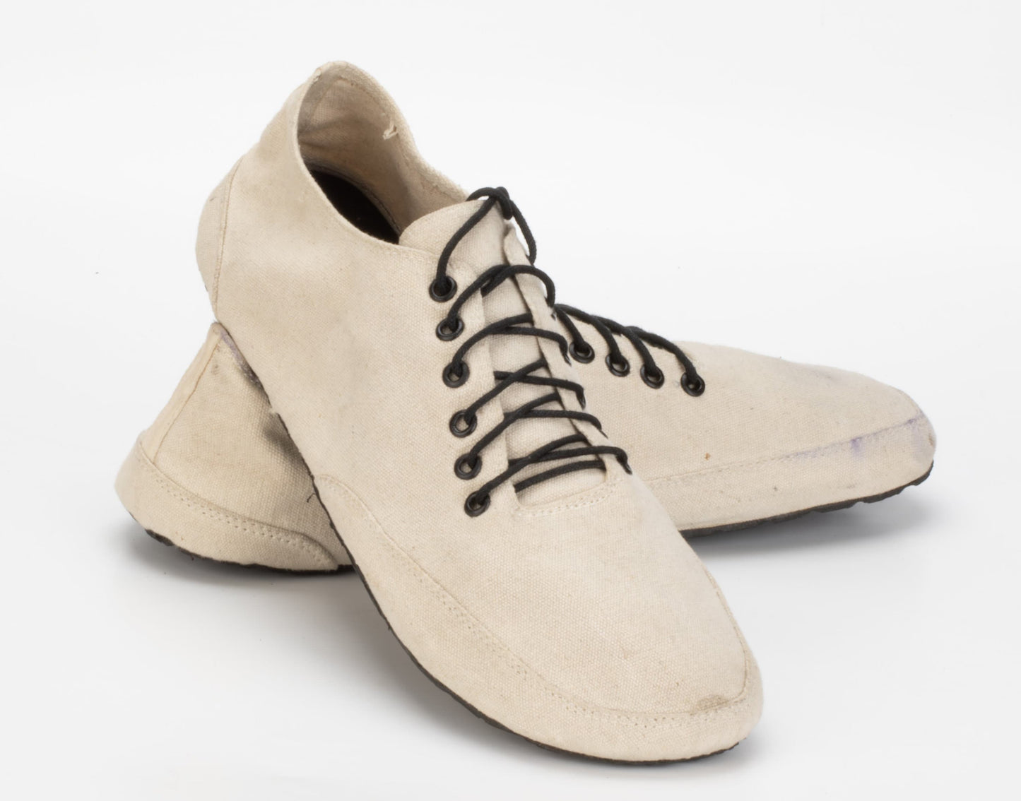 Canvas Barefoot Shoes: Upcycled Tire Sole, Soft Flexible Feel (UK9/EU43) 9LC