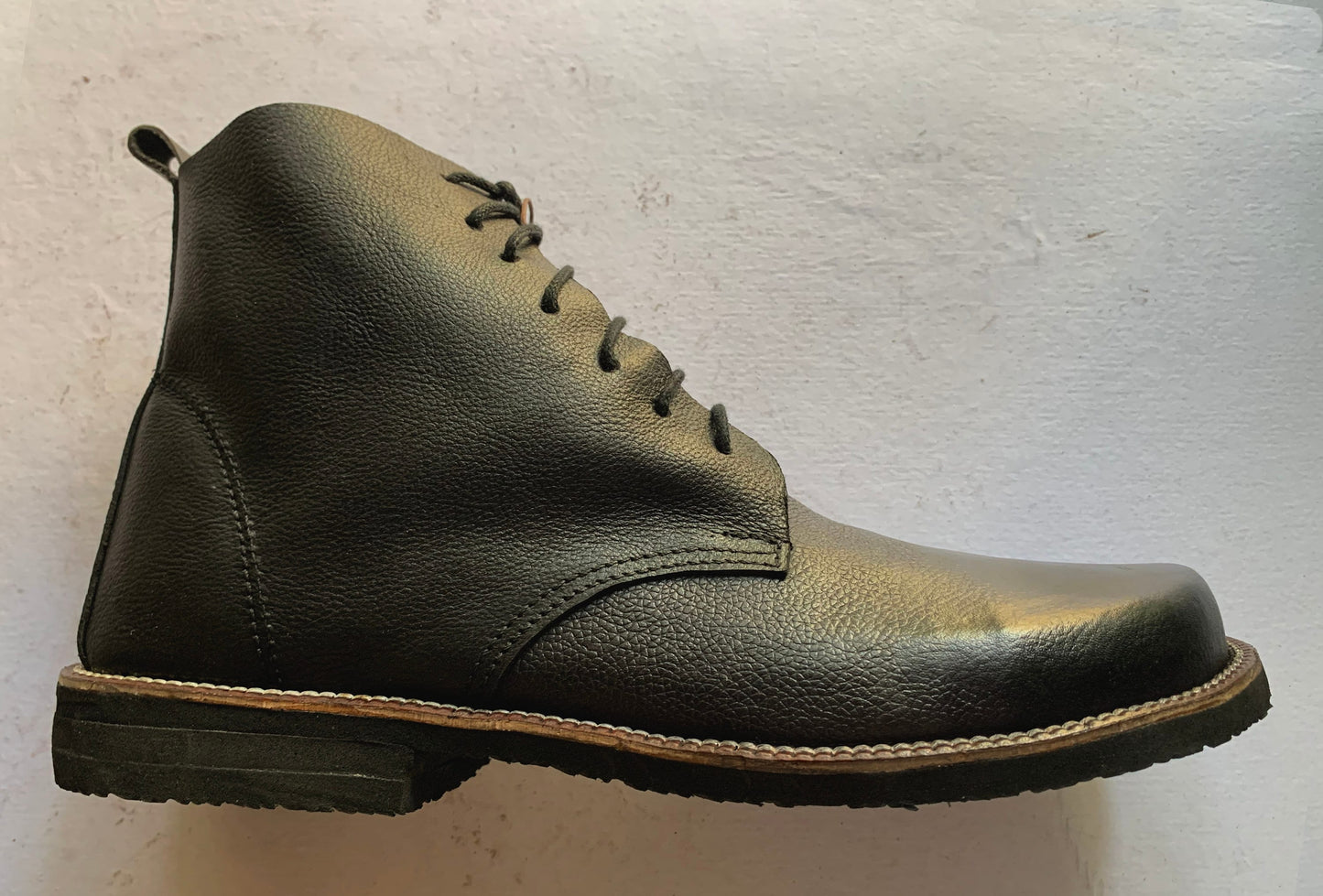 Barefoot Leather Boots with Rubber Sole I UK8/EU43 I Customization Available 9LC