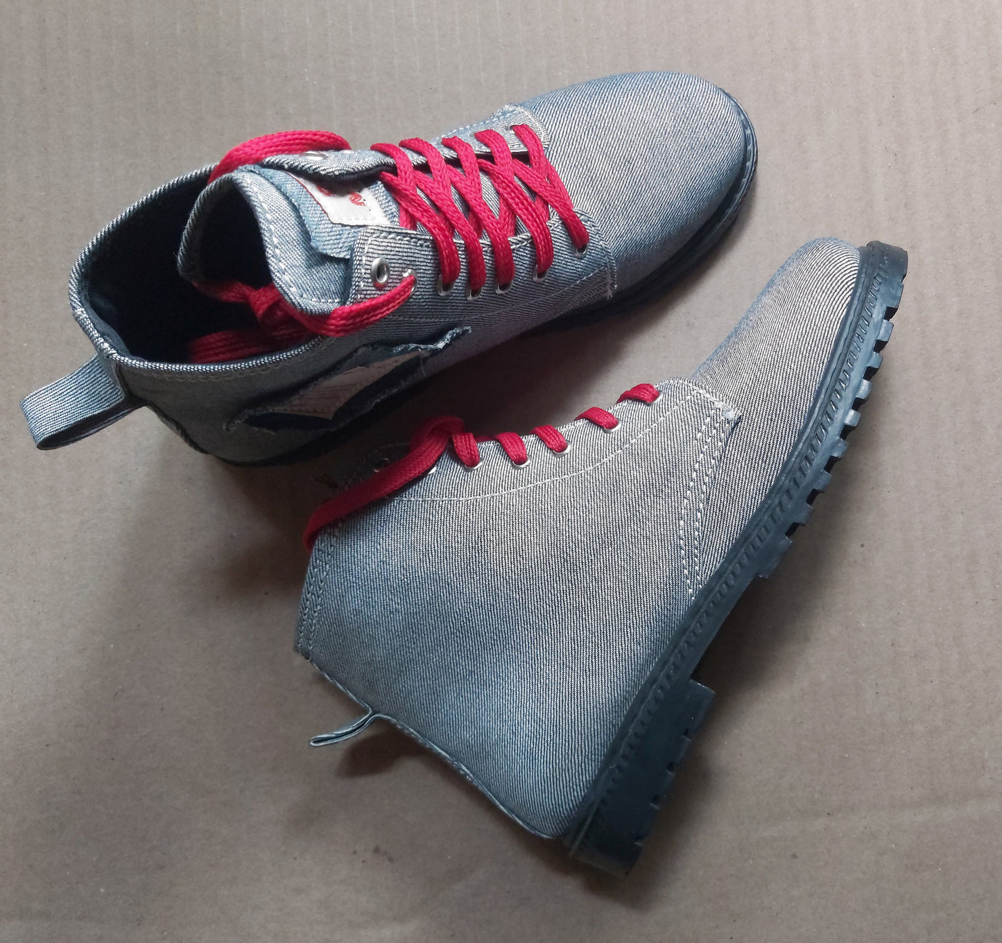 Upcycled Denim Boots: Women's Size UK5/EU38/US6.5 9LC