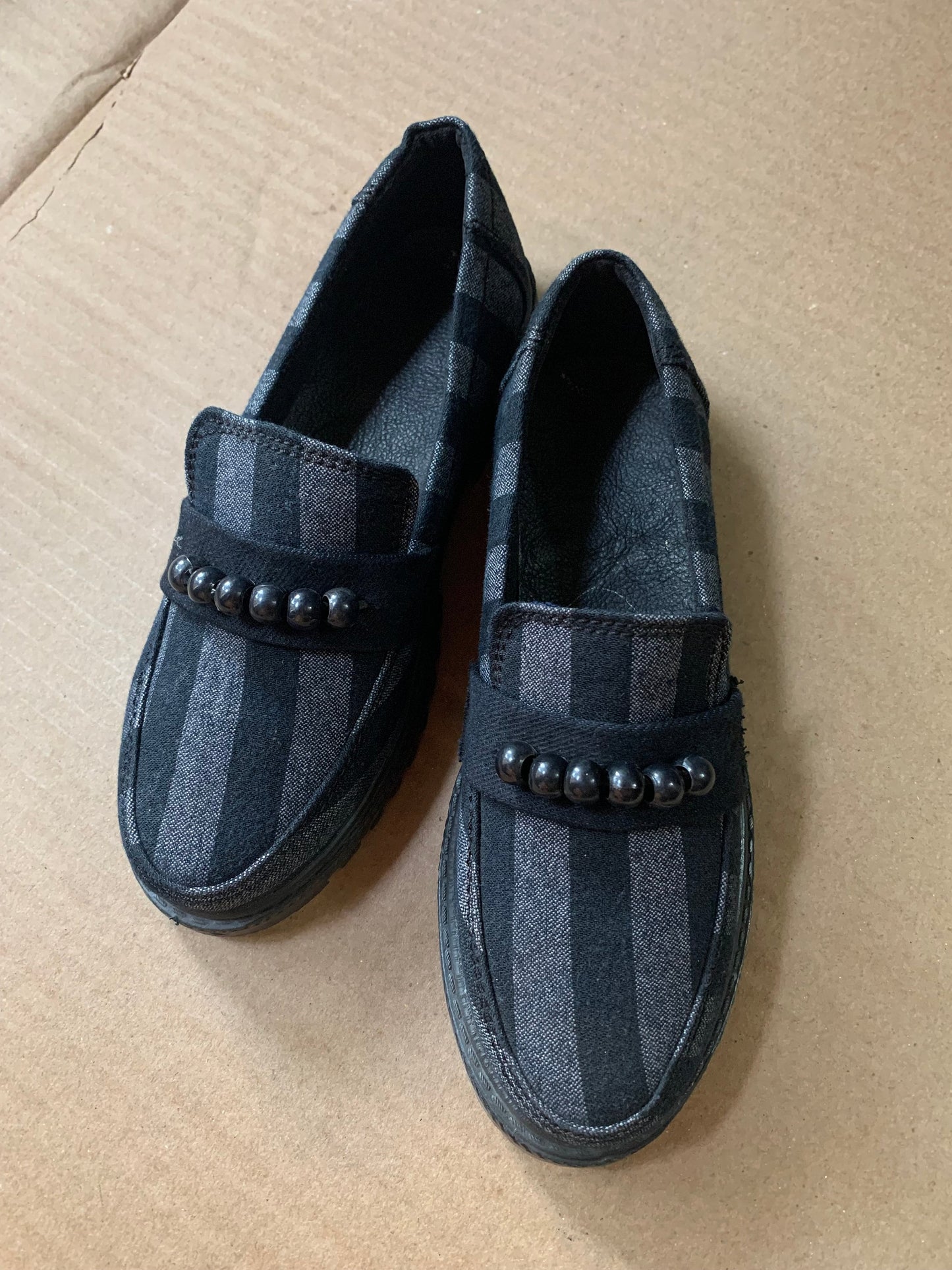 Upcycled Denim Loafer with Bead Detail (UK5/EU38/US6.5) 9LC