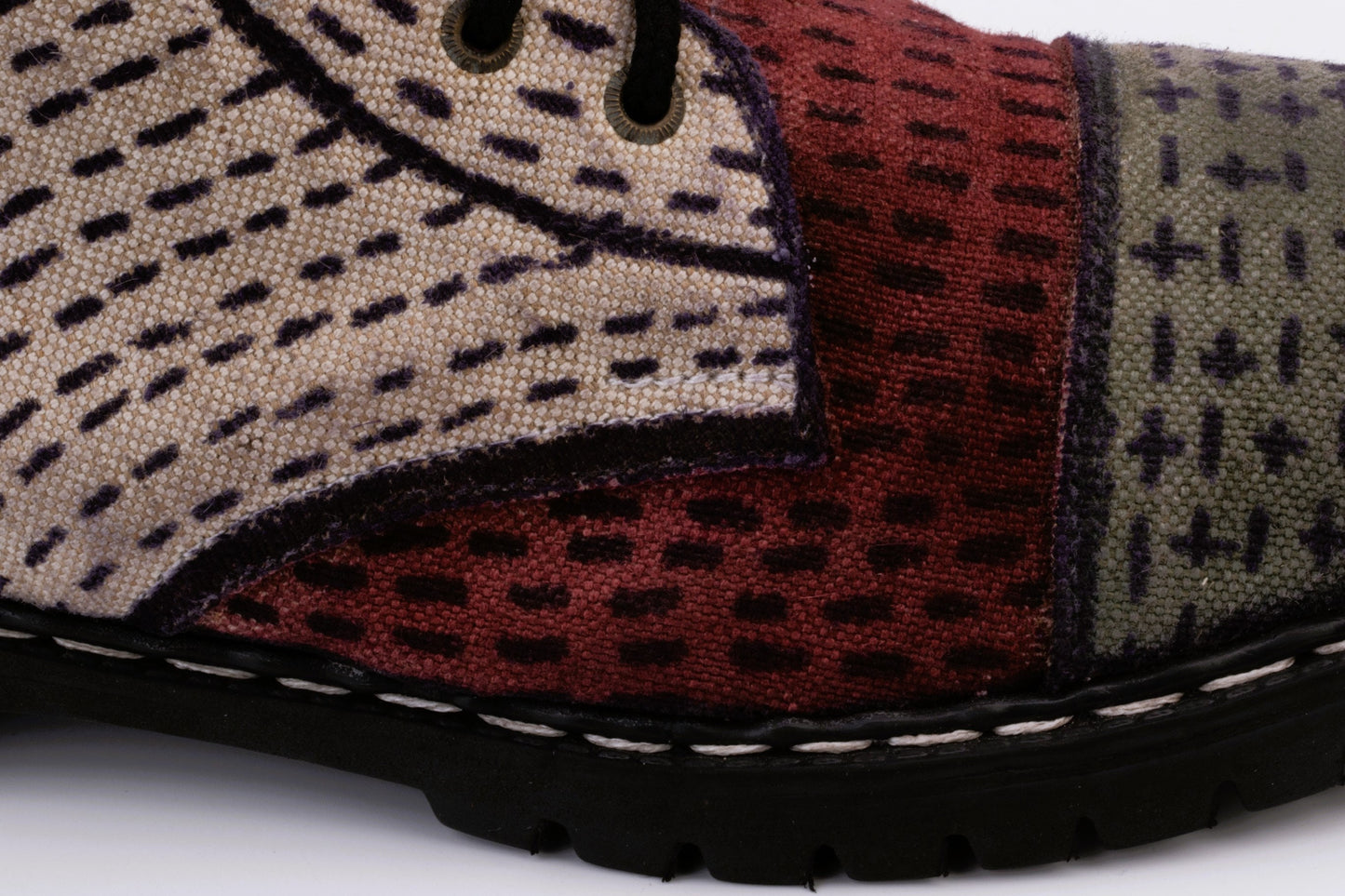 Handcrafted High-Top Cotton Canvas Boot with Leather Lining (UK9/EU43/US10 is Available) 9LC