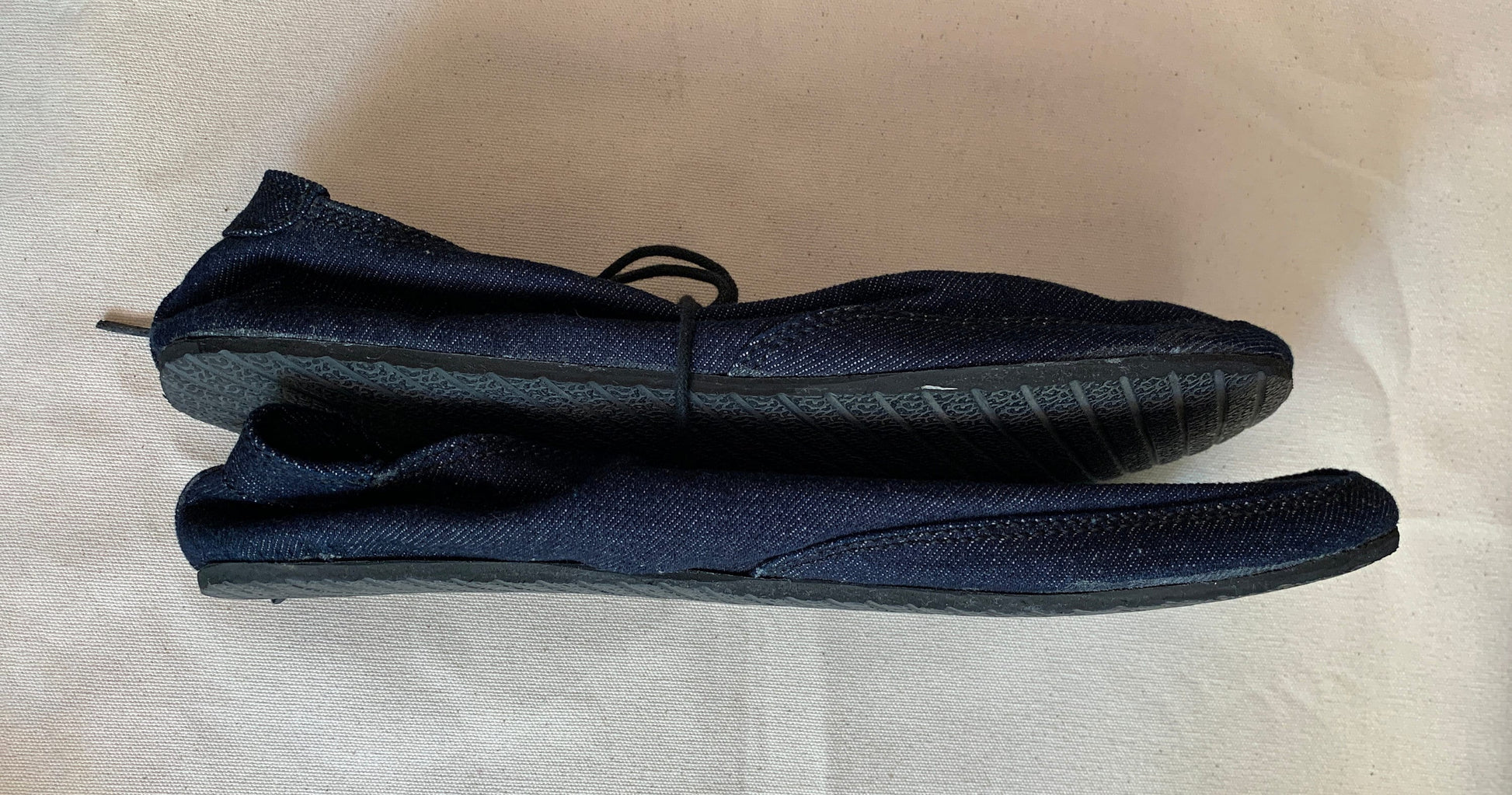 Upcycled Denim Vegan Barefoot Sneakers: Tire Sole, US 10 / EU 43 9LC