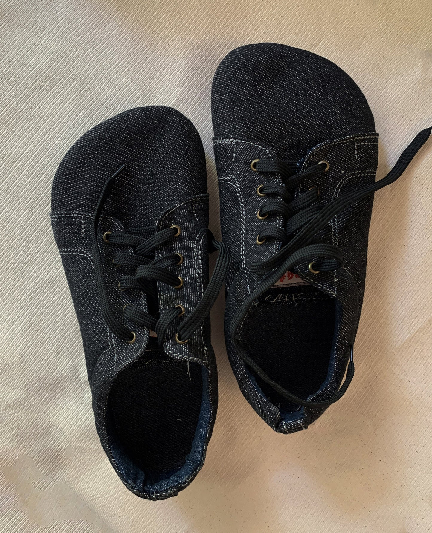 Japan Vibe Barefoot Sneaker I Black Denim I US 8 I UK7.5 I Tire Sole I Light and Flexible I One of a kind I Customization Available I 9LC