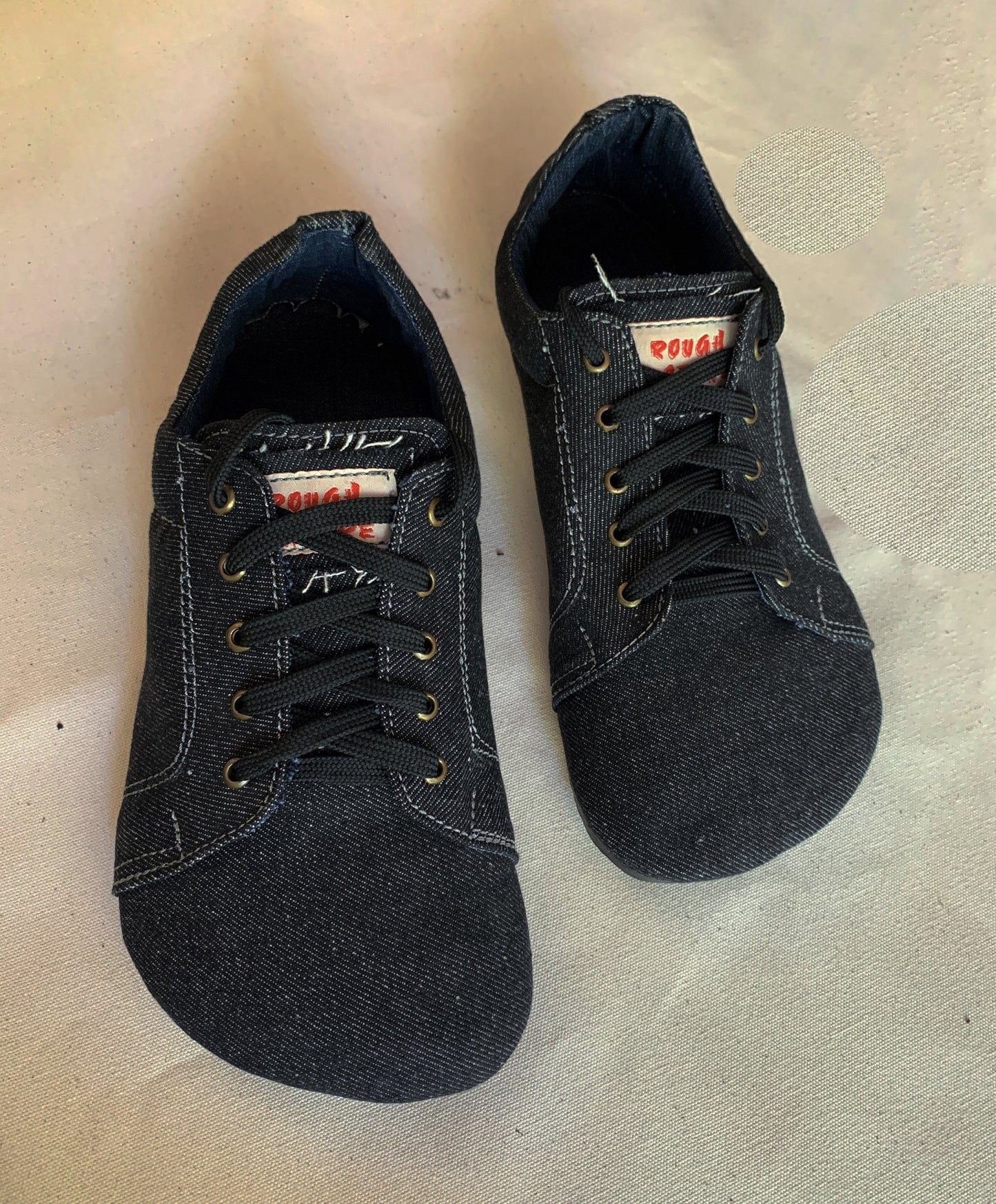 Japan Vibe Barefoot Sneaker I Black Denim I US 8 I UK7.5 I Tire Sole I Light and Flexible I One of a kind I Customization Available I 9LC
