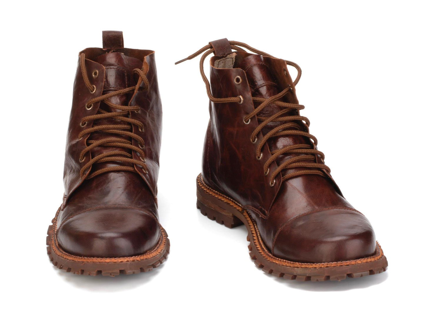 Handmade Leather Boot, Repurposed CAT Sole, US Size 9.5 9LC