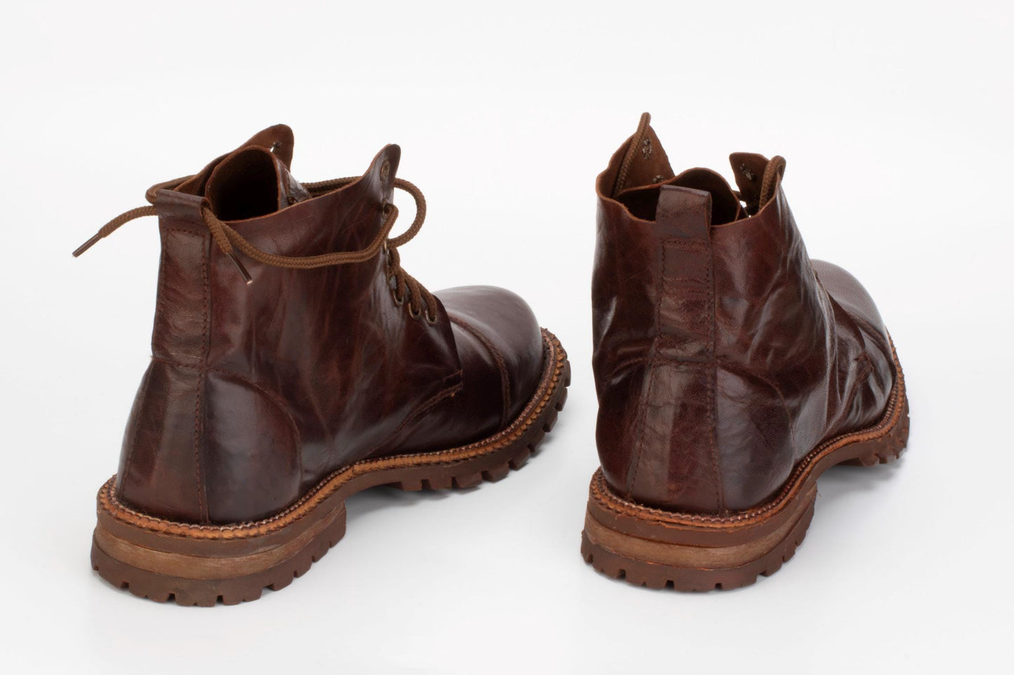 Handmade Leather Boot, Repurposed CAT Sole, US Size 9.5 9LC