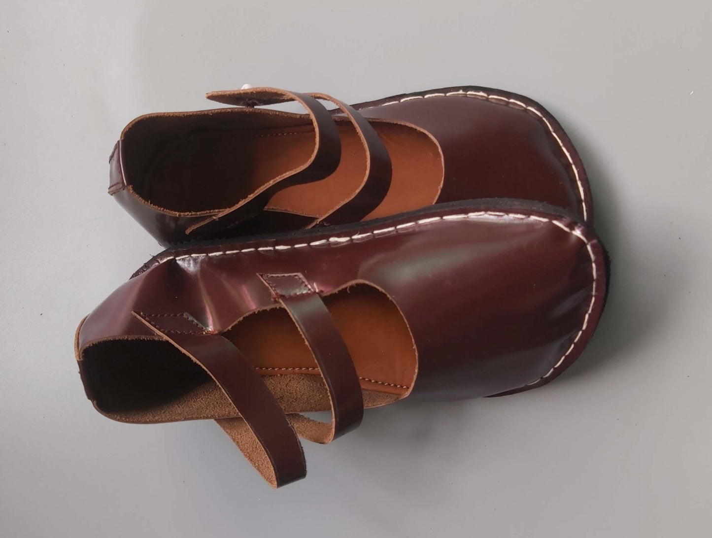 Hand Sewn Leather Barefoot Sandal: Wide Toe Box, Zero Drop 9LC