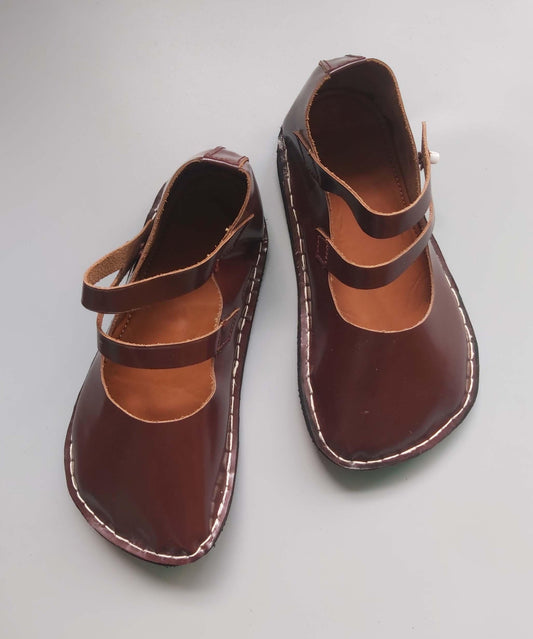 Hand Sewn Leather Barefoot Sandal: Wide Toe Box, Zero Drop 9LC