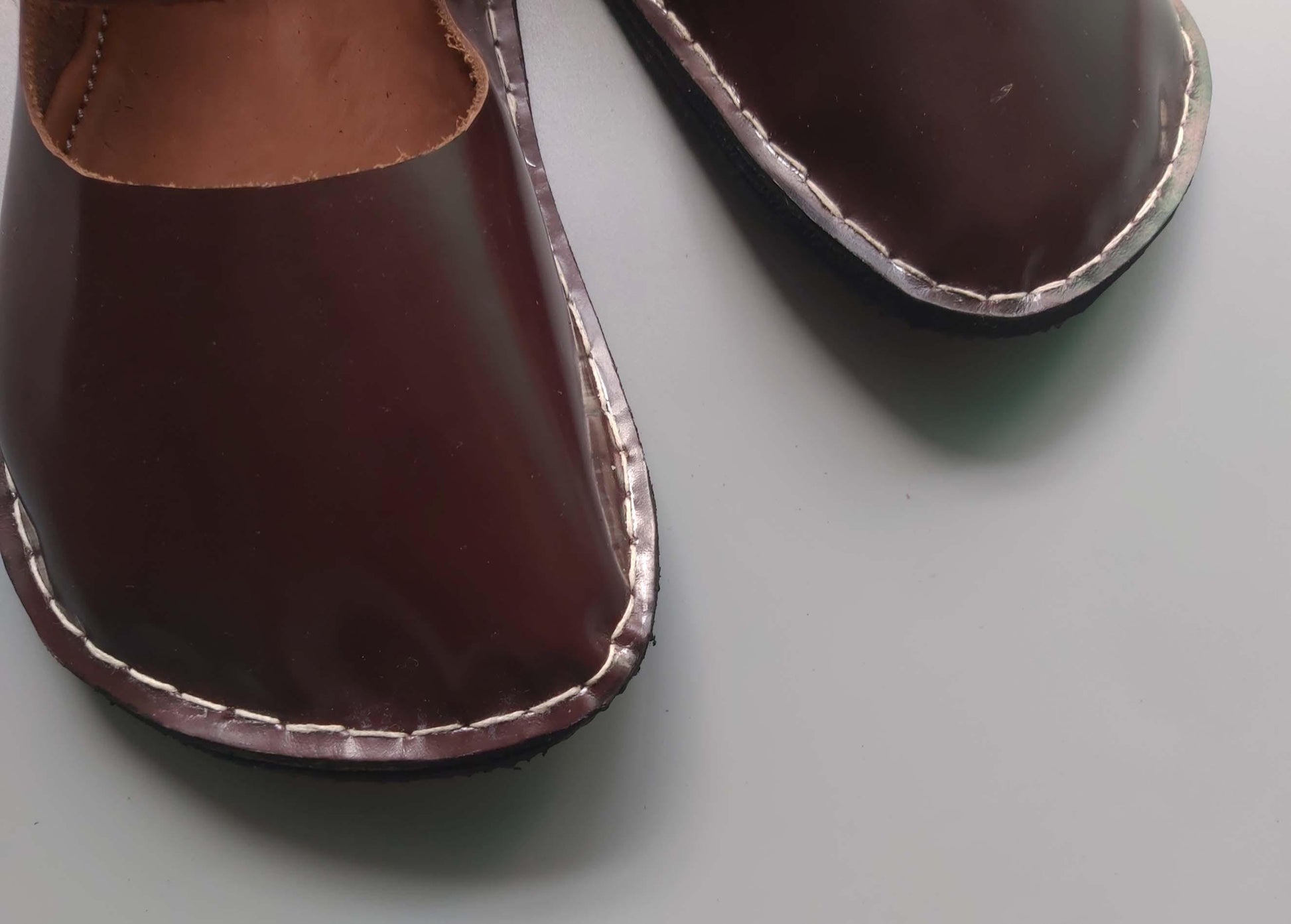 Hand Sewn Leather Barefoot Sandal: Wide Toe Box, Zero Drop 9LC