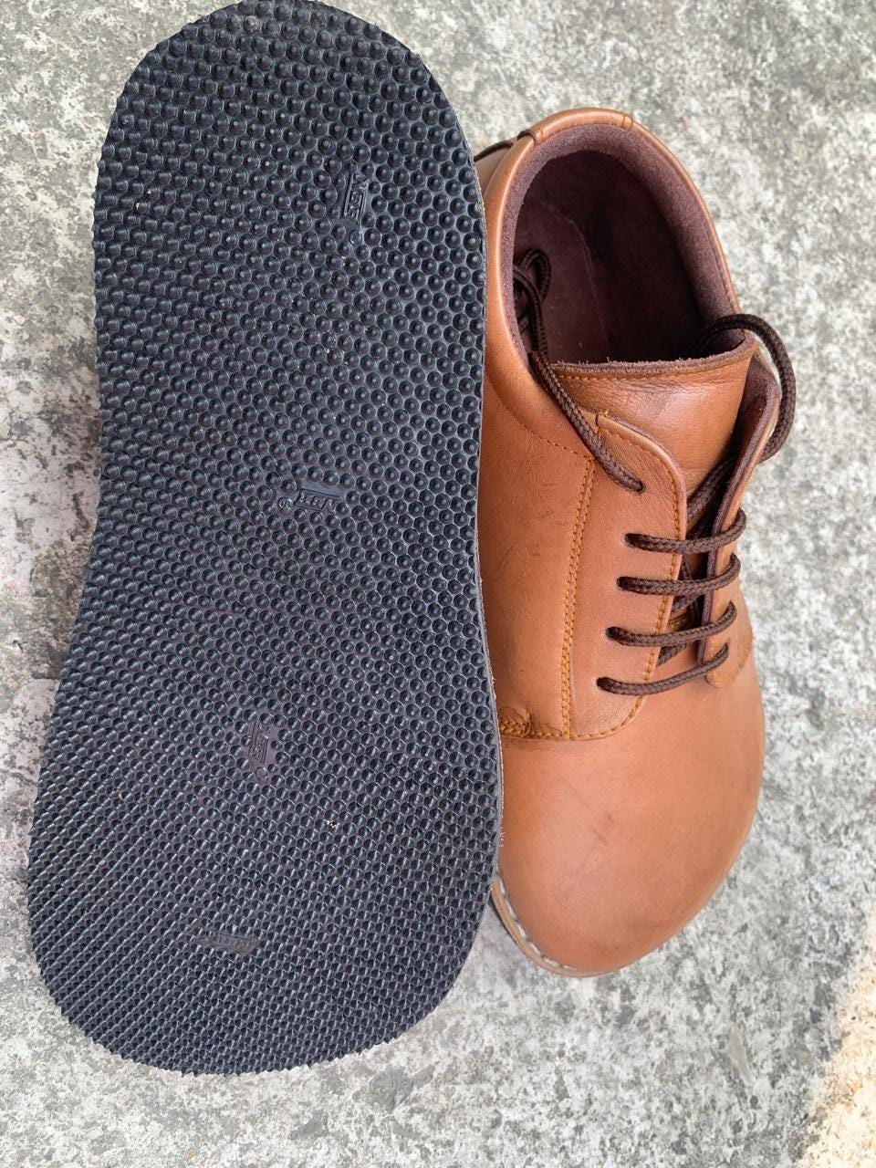 Tan Leather Barefoot Shoes: Wide Foot Design (UK9/EU43/US10) 9LC