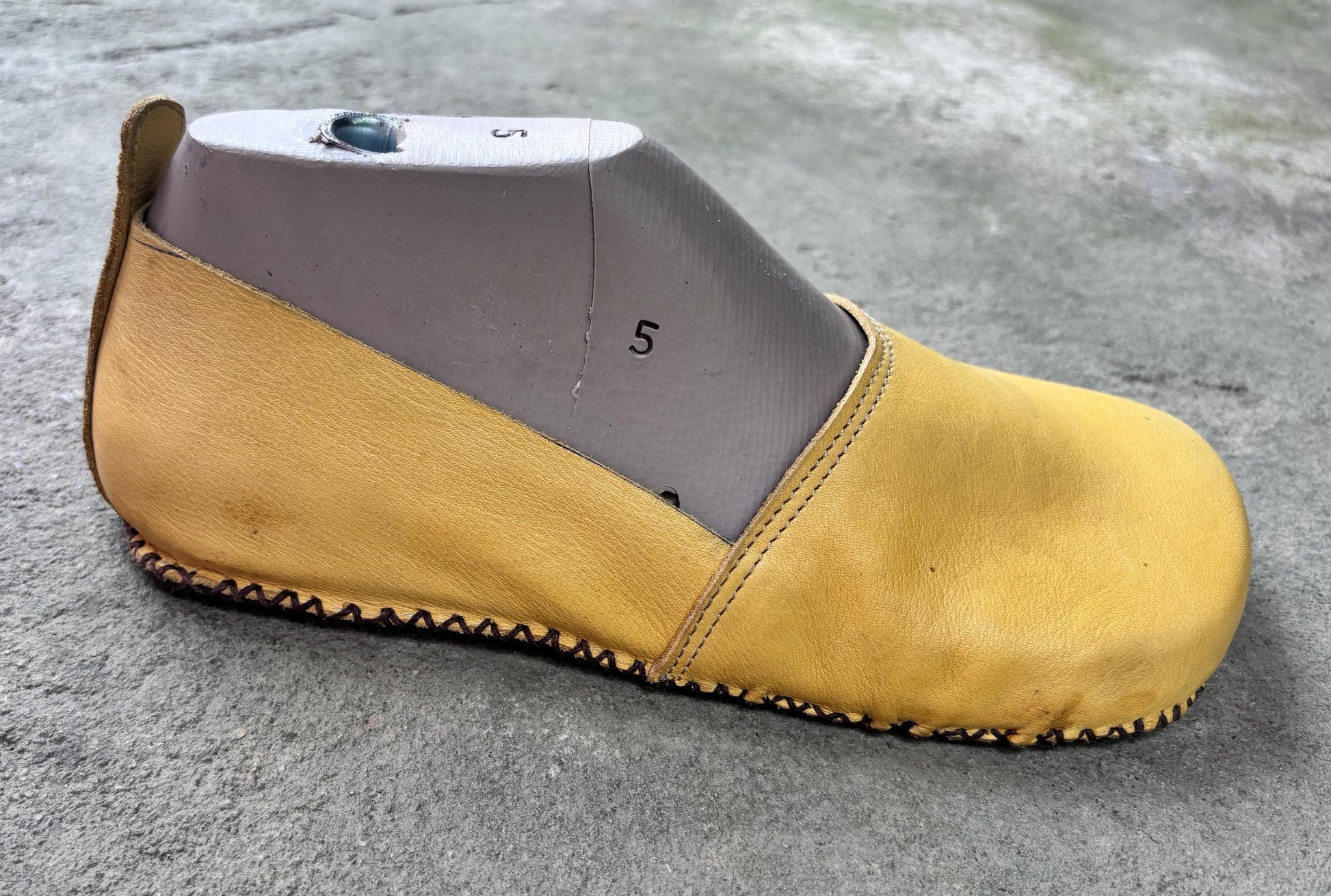 Hand Sewn Leather Barefoot Loafer / Sock Shoe , Wide Toe Box, Zero Drop, Grounding effect 9LC