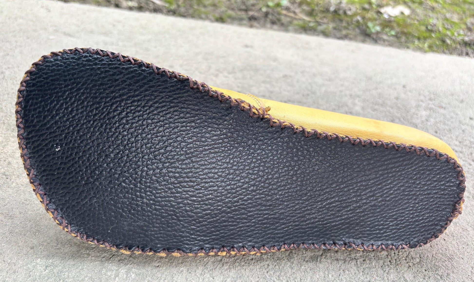 Hand Sewn Leather Barefoot Loafer / Sock Shoe , Wide Toe Box, Zero Drop, Grounding effect 9LC